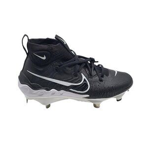 Nike‎ Alpha Huarache NXT Baseball Shoes Mens Size 7 Black White Metal Cleats